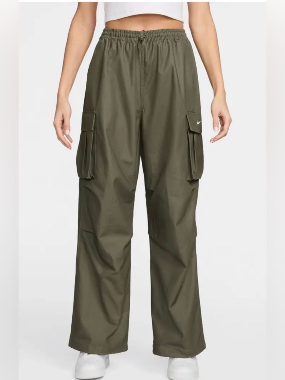Nike Sportswear Loose Woven Cargo Pants Olive Utility Cargo